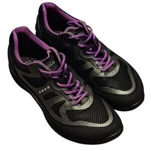 Ecco Biom Womens Sneakers Size US 8 EU 39 Black Purple Athletic Casual Shoes